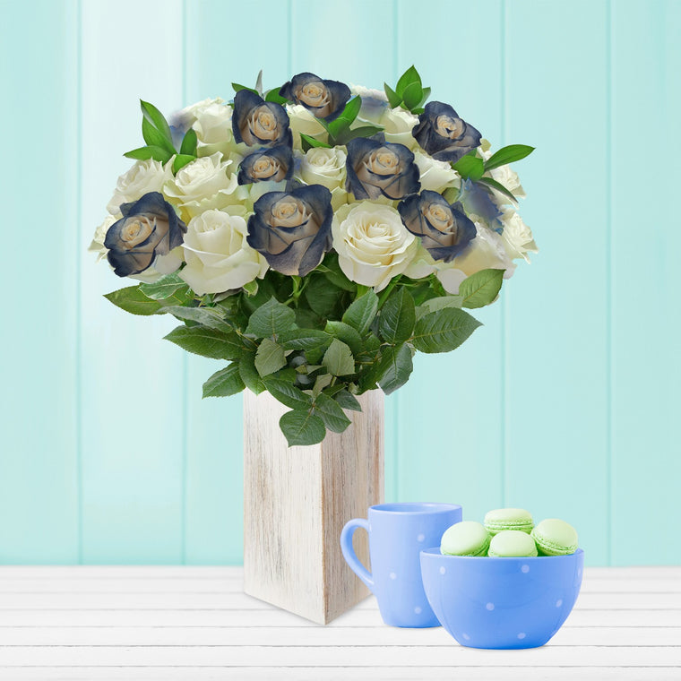 Navy Blue Rose Bouquet