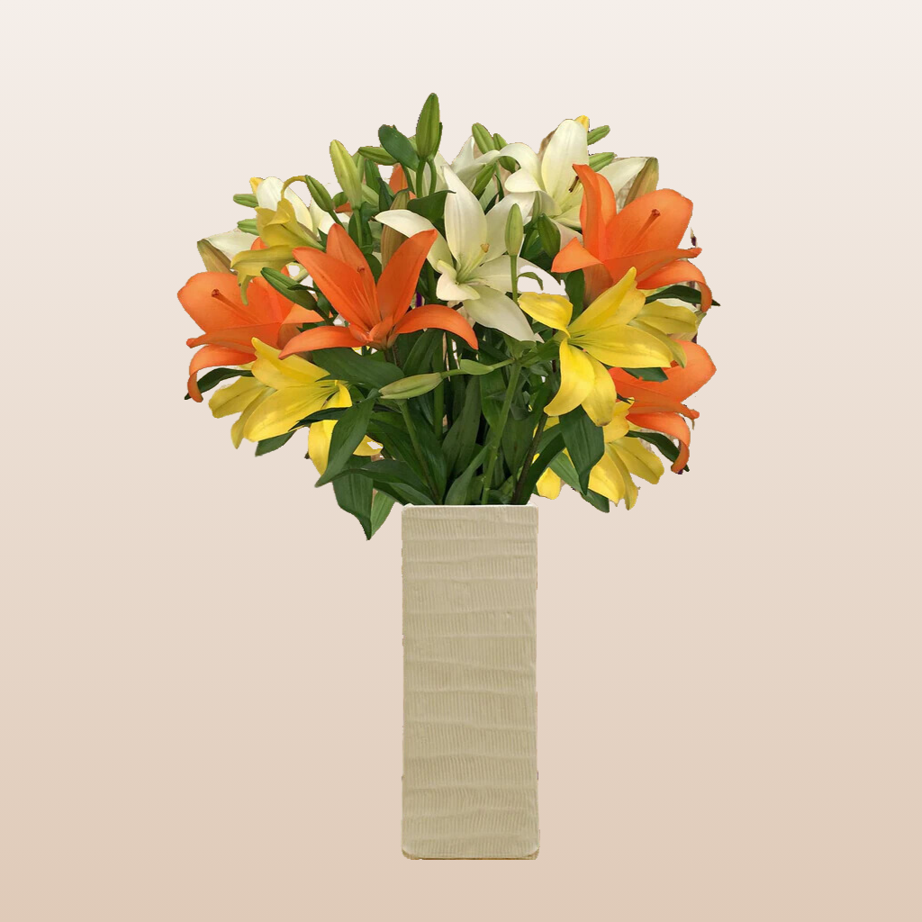 Asiatic Lilies Consumer Bouquet Rainbow Bright