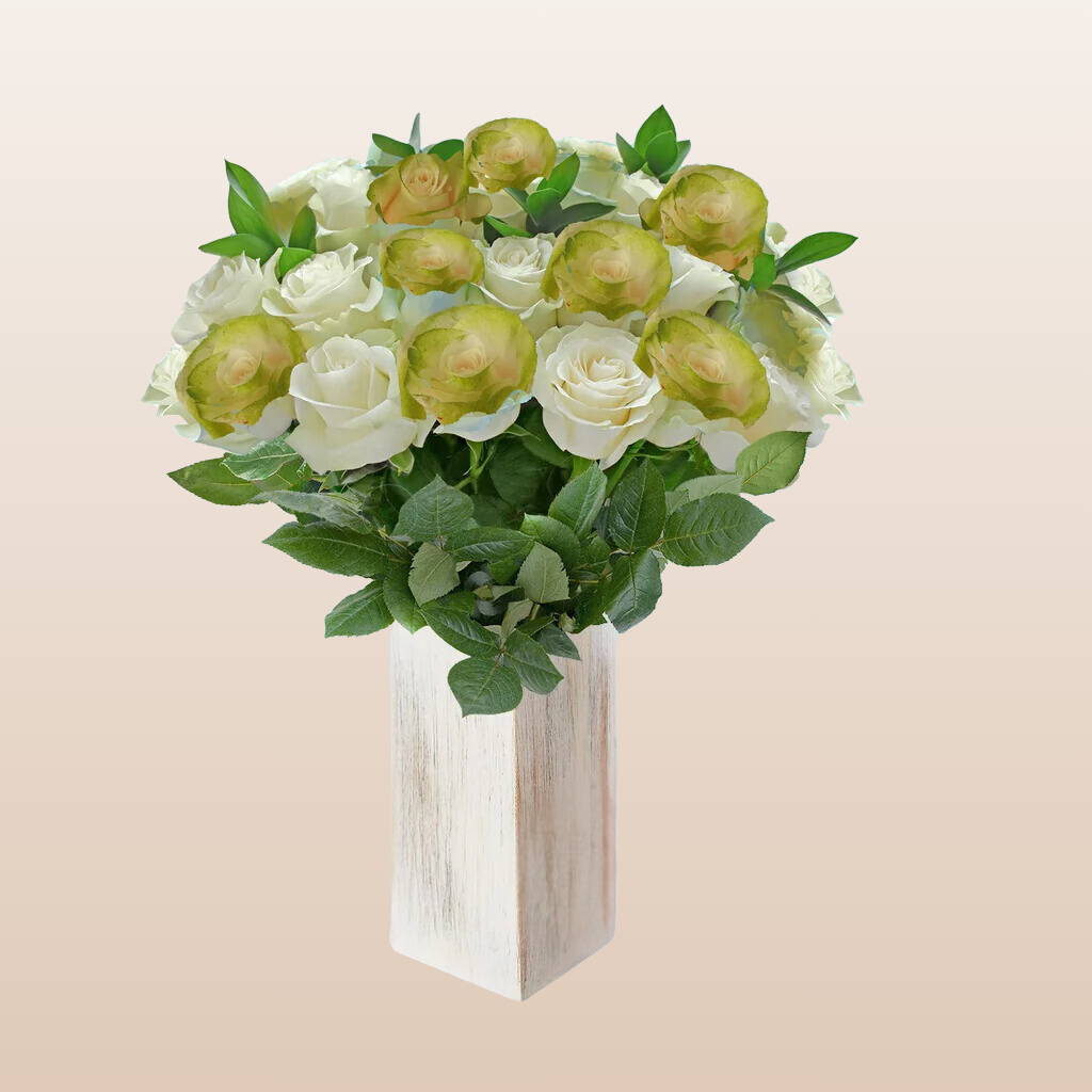 Lime Green Rose Bouquet – EbloomsDirect