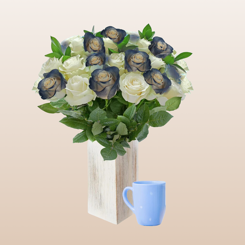 Navy Blue Rose Bouquet