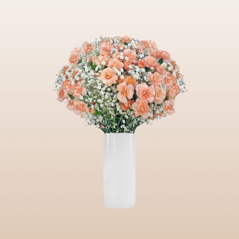 Mini Carnation Peach Bqt