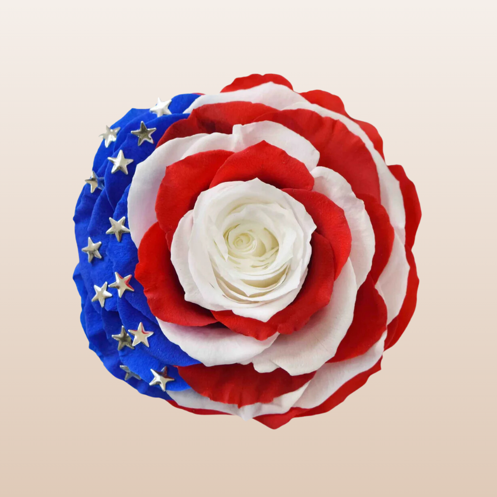 Preserved Roses Flag USA
