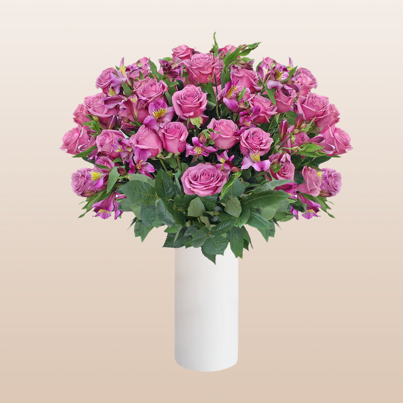 Rose - Alstroemeria Bouquet Orange Pack 8