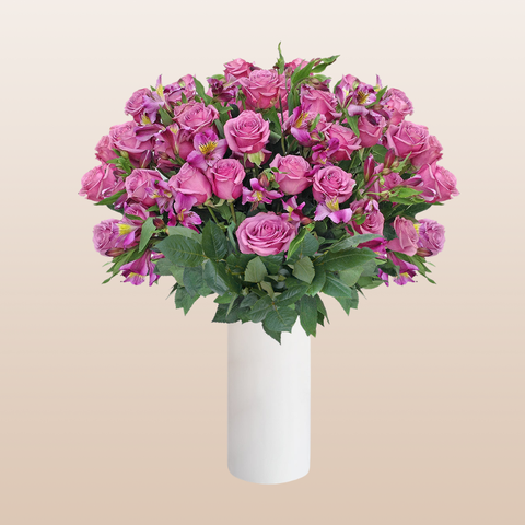 Rose - Alstroemeria Bouquet Orange Pack 8