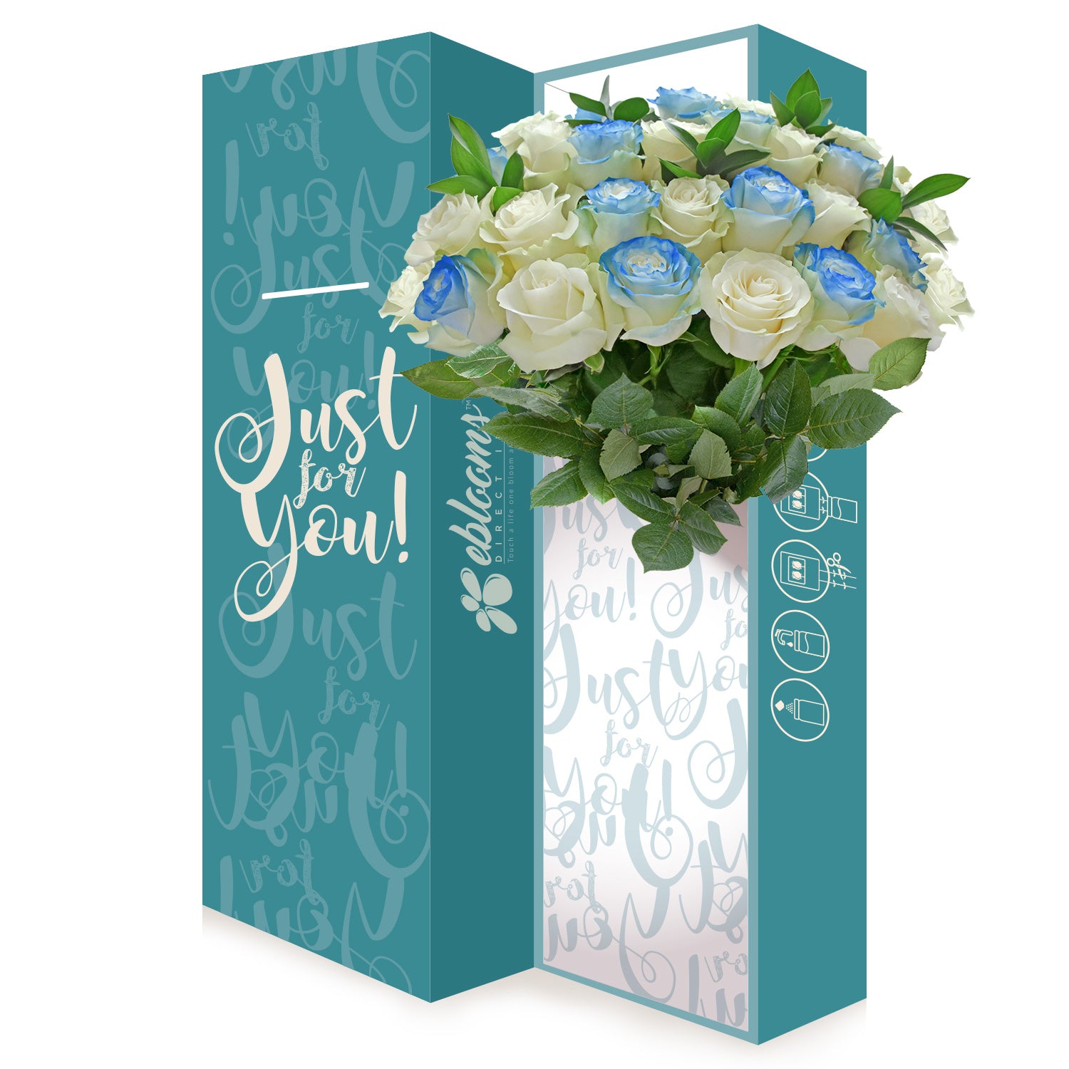 White and blue roses the best flower arrangement centerpieces bouquets to order online for any ocassion weddings, or event planners and valentine's day
