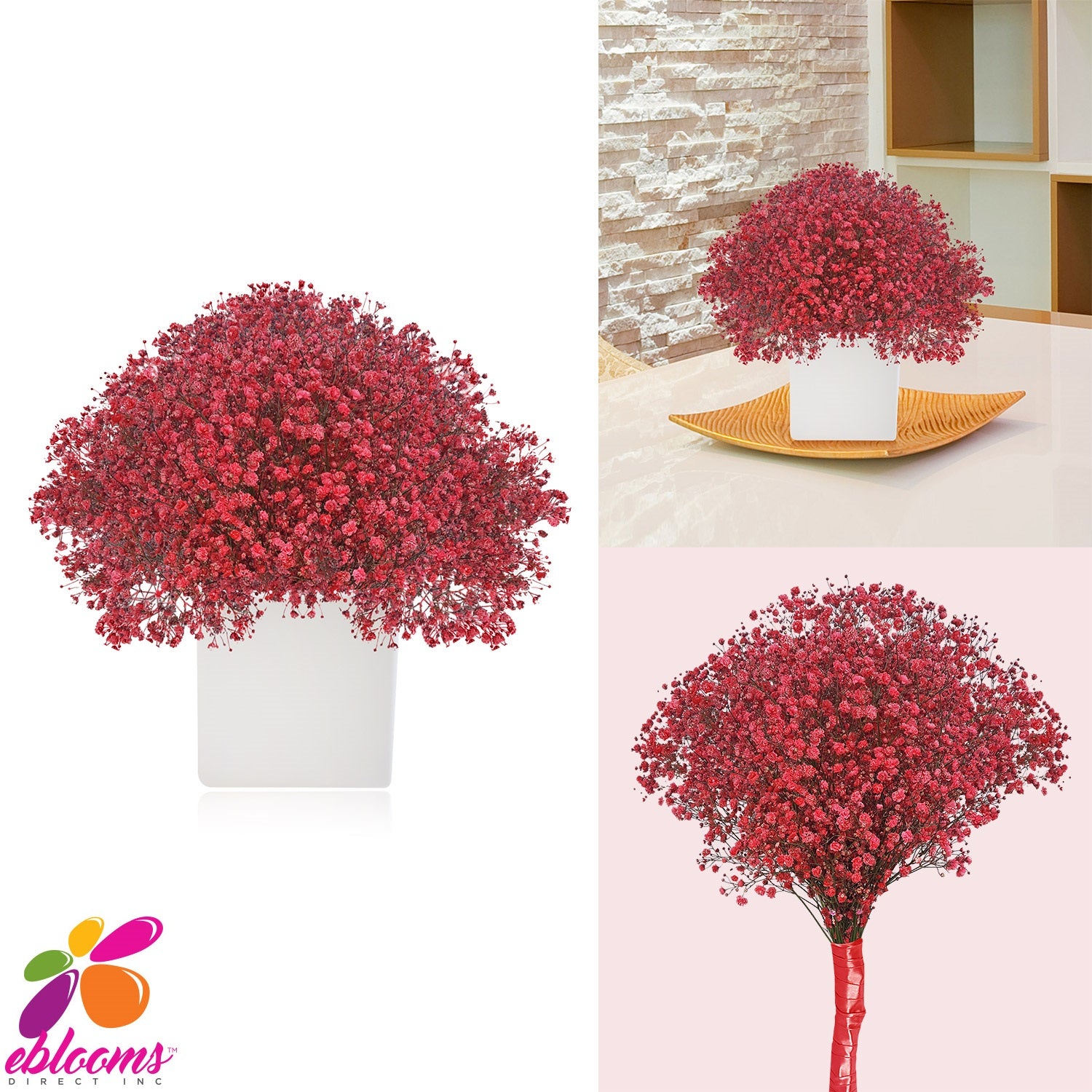 Baby's Breath tinted Red