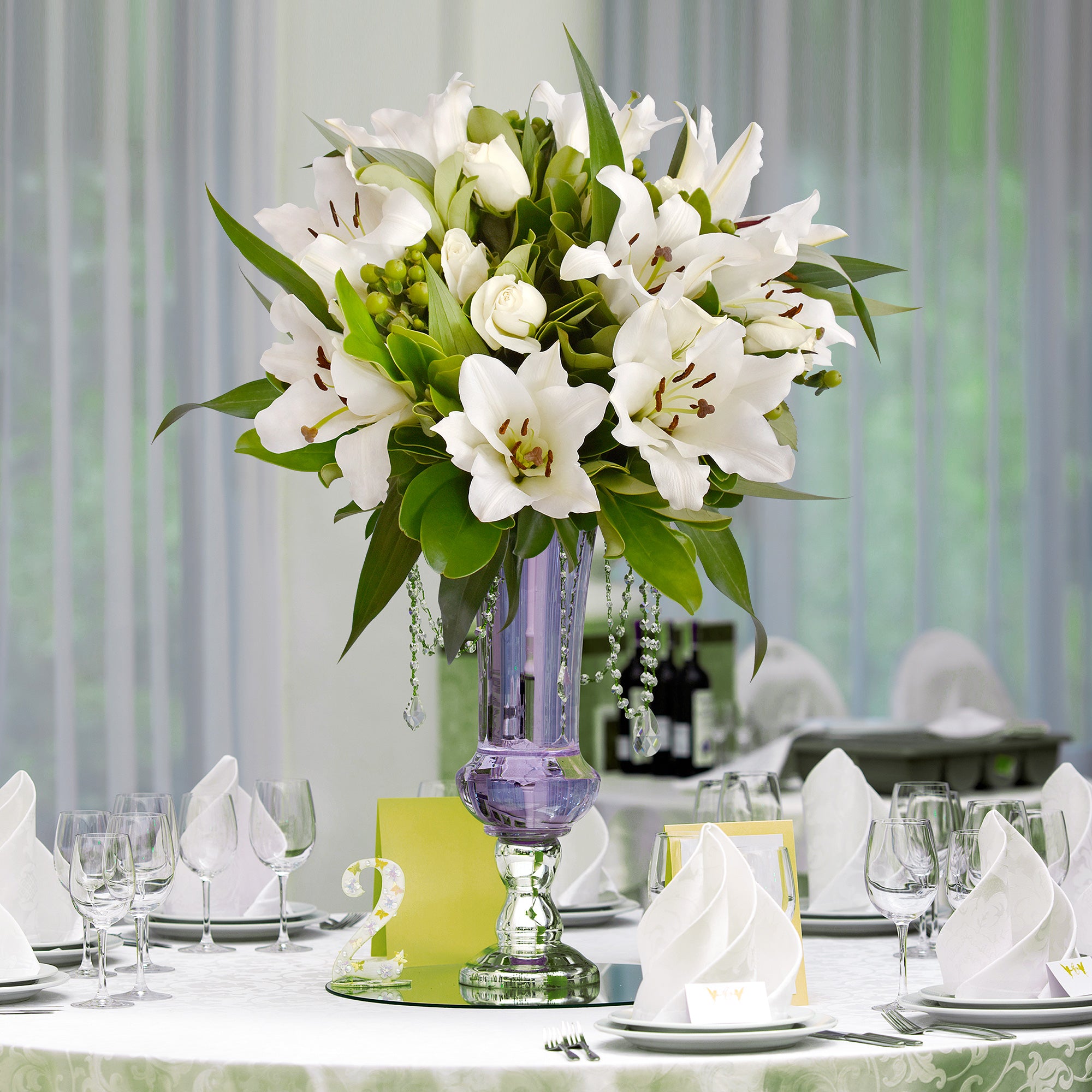White Centerpieces Simple Me!