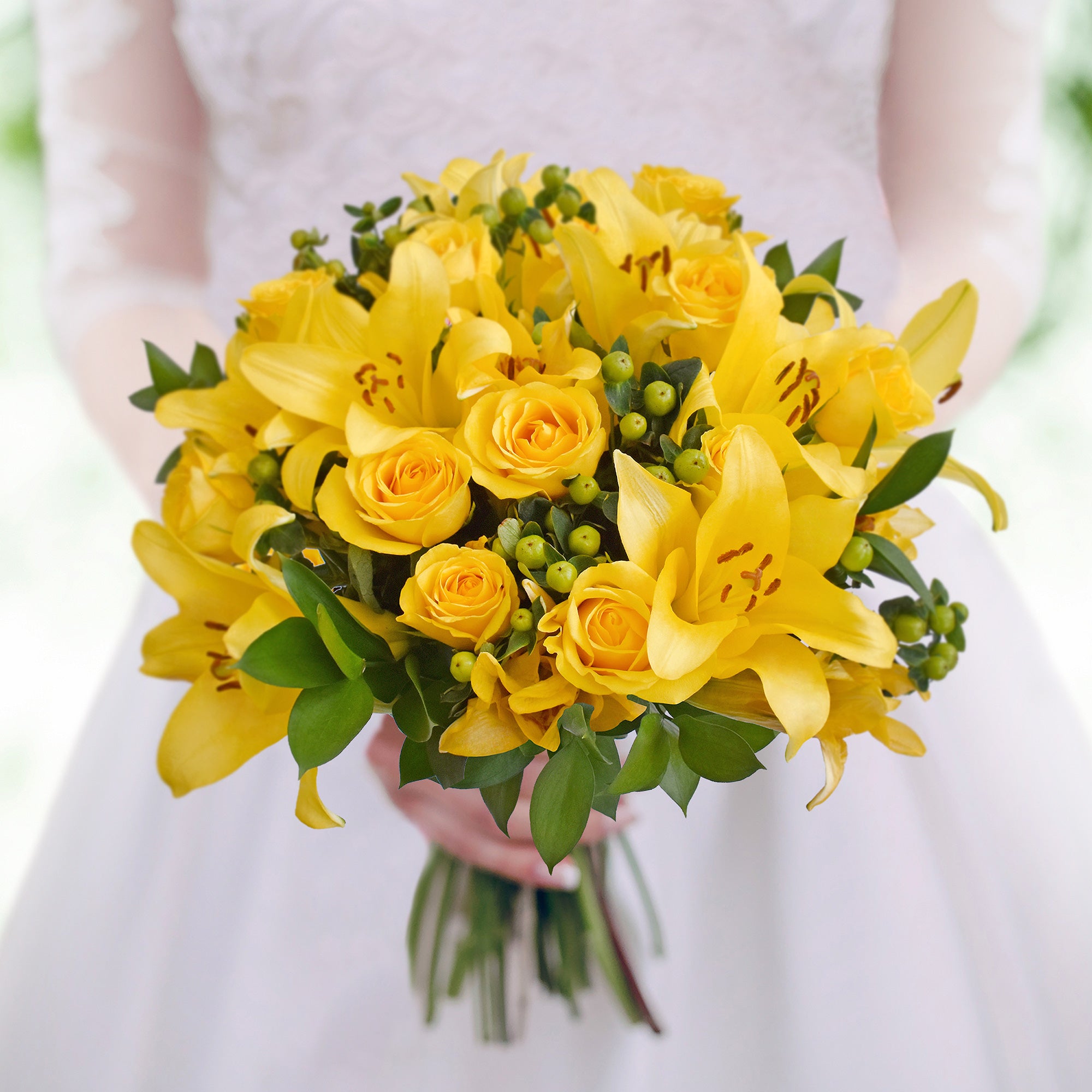 Graceful Elegance Bqt Box - Yellow