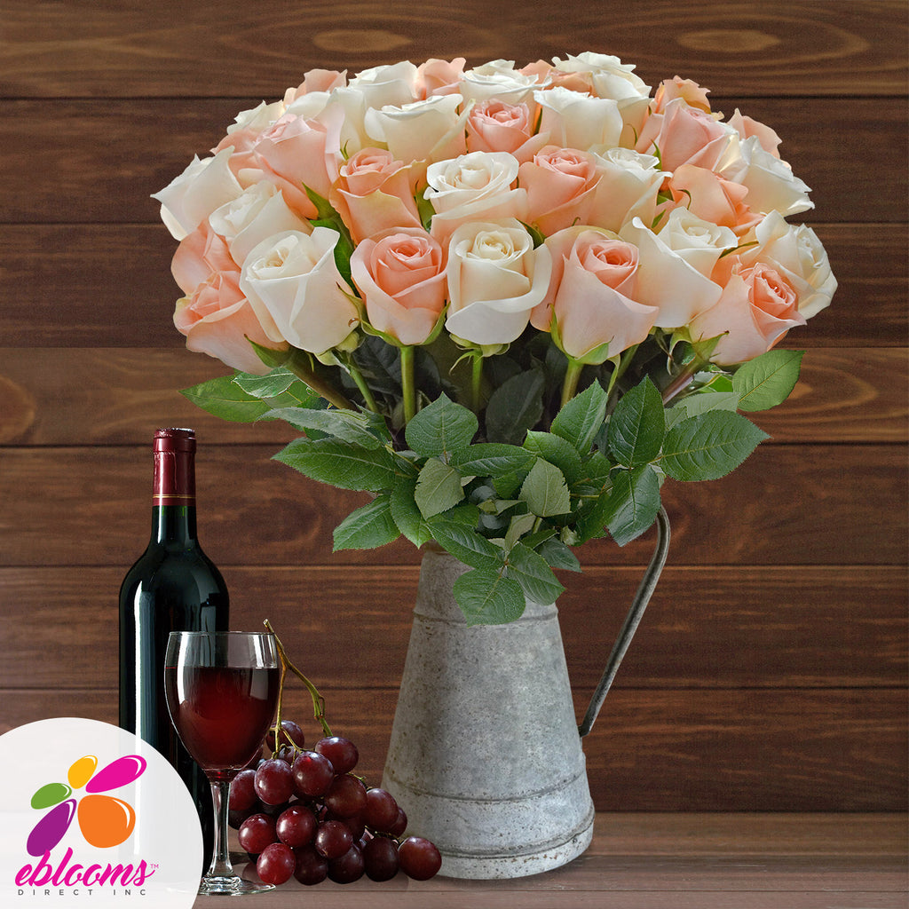 Peach roses the best flower arrangement centerpieces bouquets to order online for any ocassion weddings, or event planners  and Valentine's day