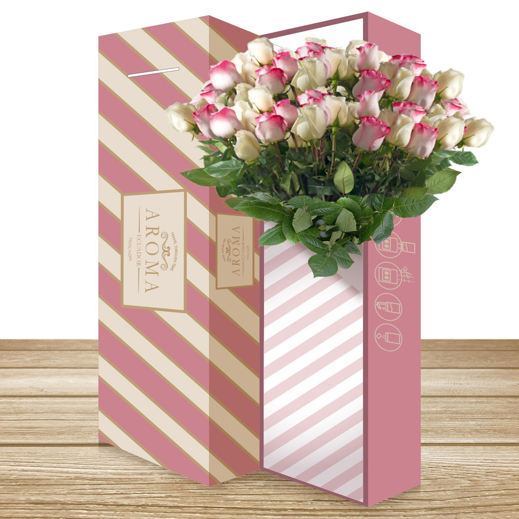 Roses Duo White and Light Pink