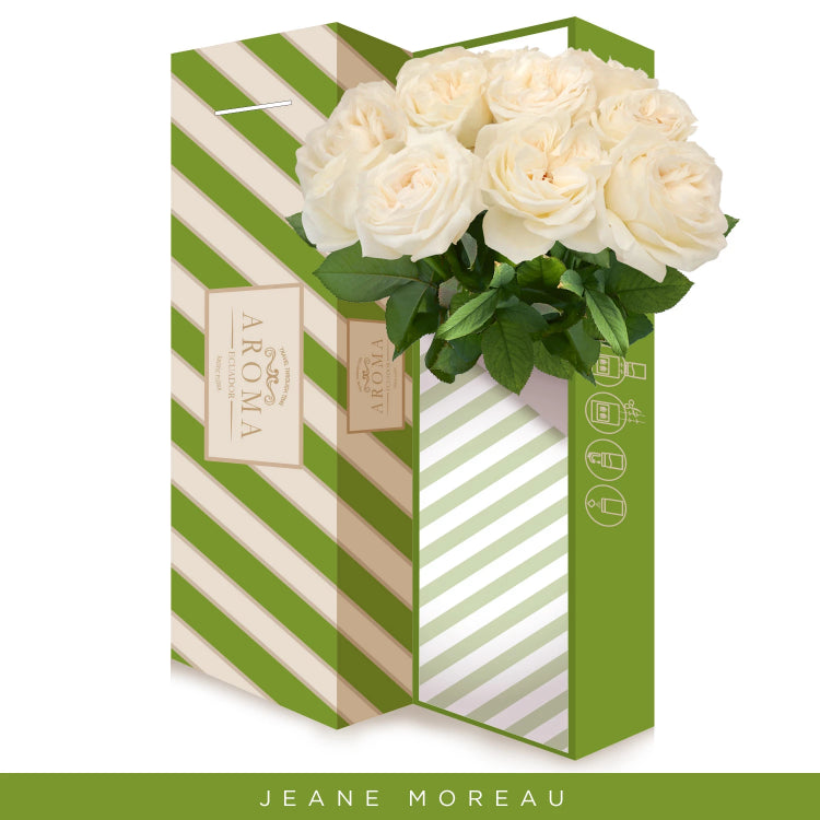 True White Garden Roses - Jeane Moreau - Wholesale Roses - Peonies - EbloomsDirect 