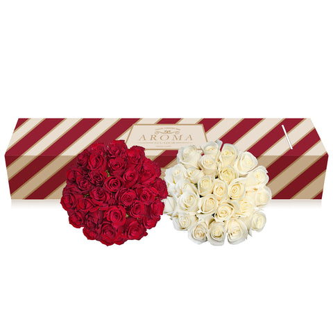 Red and white roses the best flower arrangements centerpieces and bouquets to order online for any ocassion  and Valentine's day