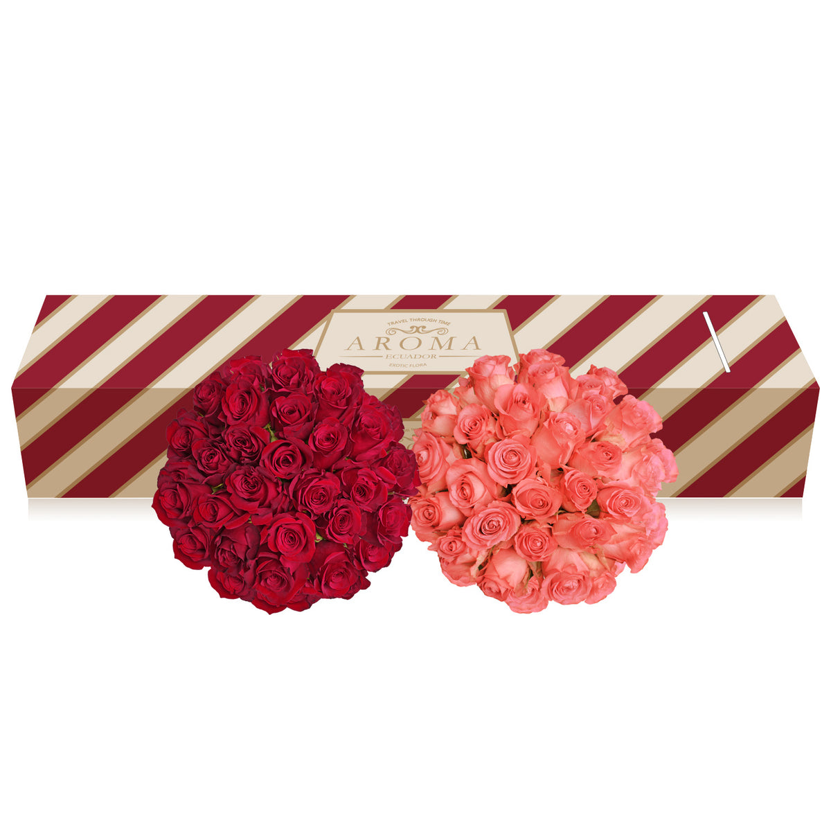 Red and Coral roses the best flower arrangement centerpieces bouquets to order online for any ocassion weddings, or event planners and valentine's day