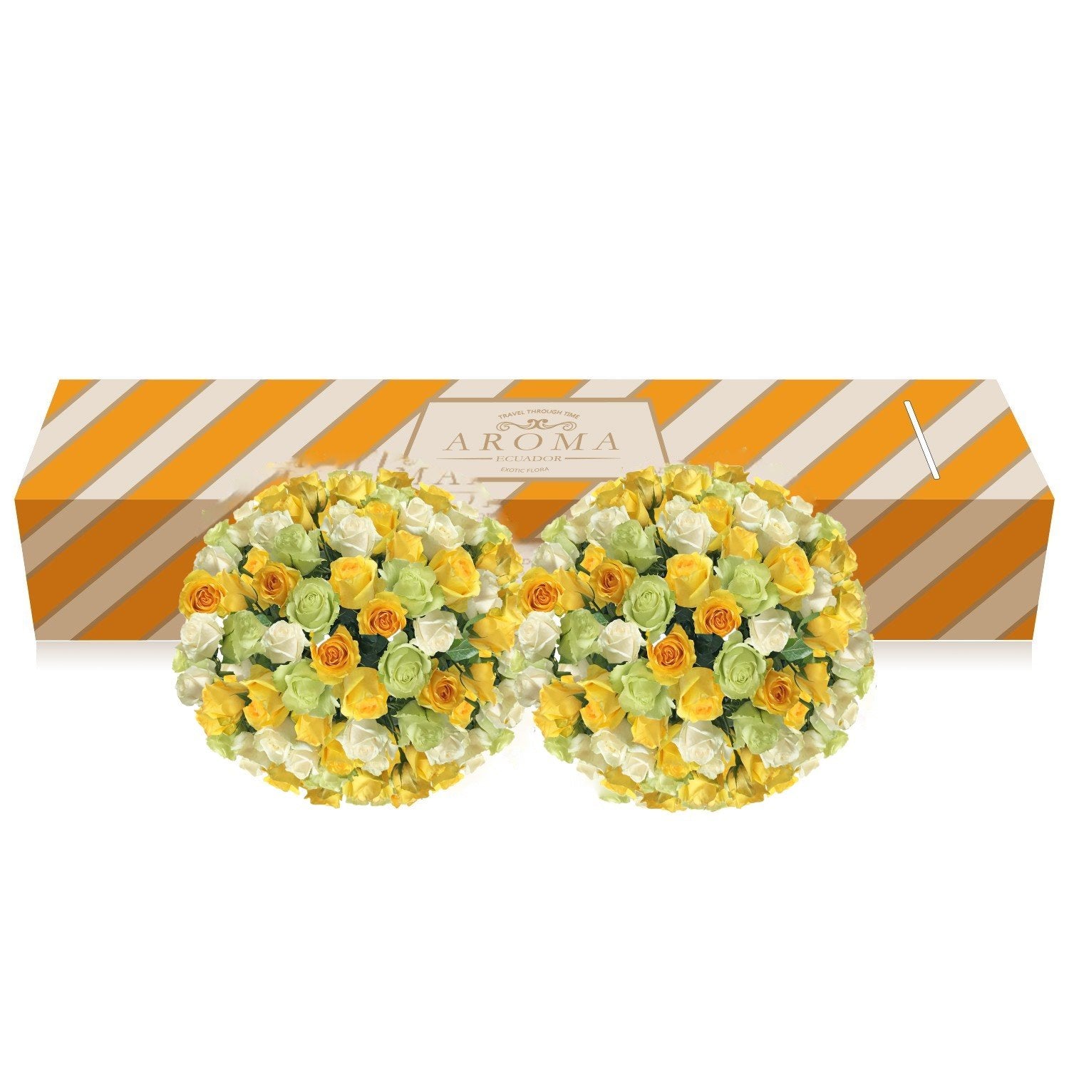 Trio yelow white and green roses the best flower arrangement centerpieces bouquets to order online for any ocassion weddings, or event planners and valentine's day