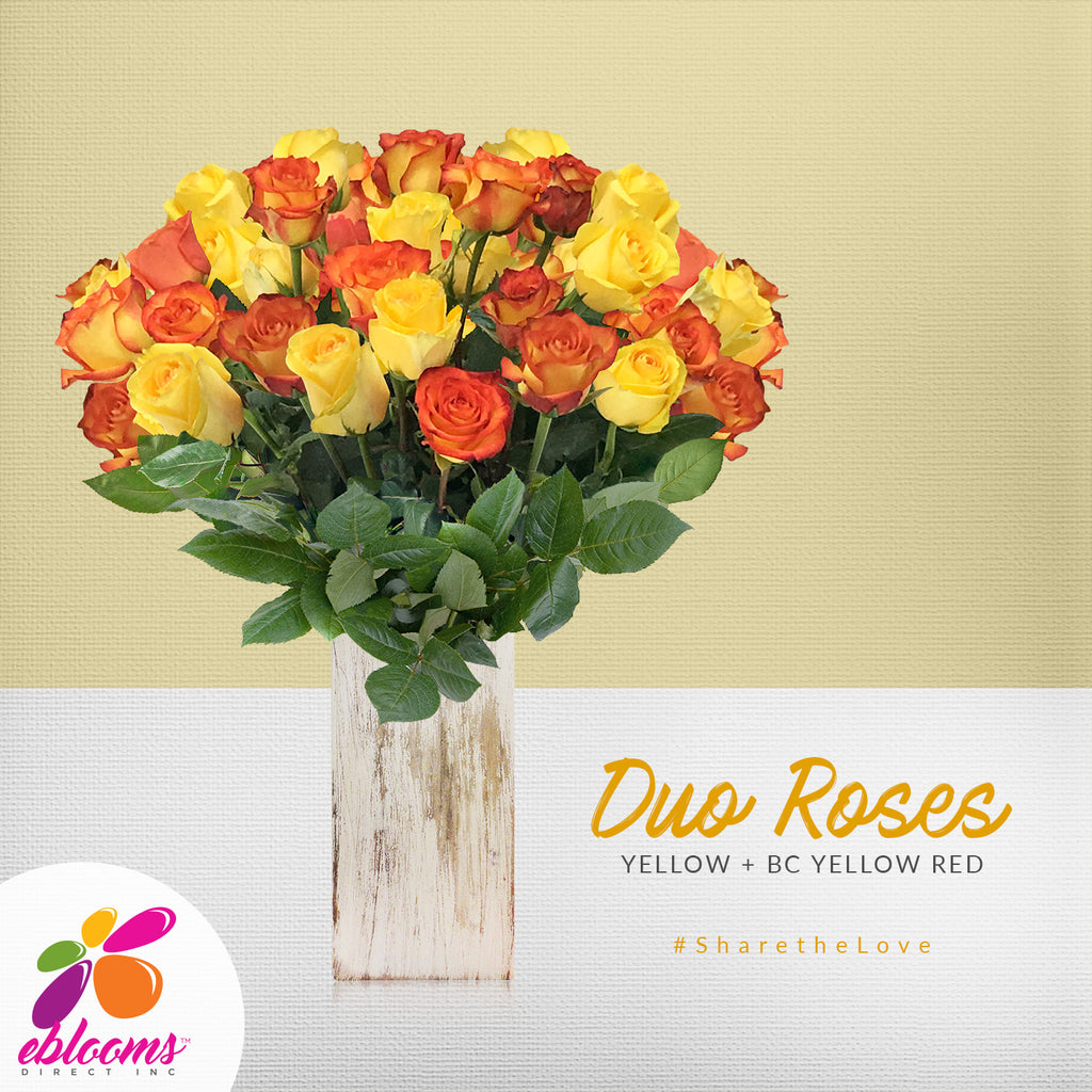 Yellow and Bicolor orange roses roses the best flower arrangement centerpieces bouquets to order online for any ocassion weddings, or event planners and valentine's day