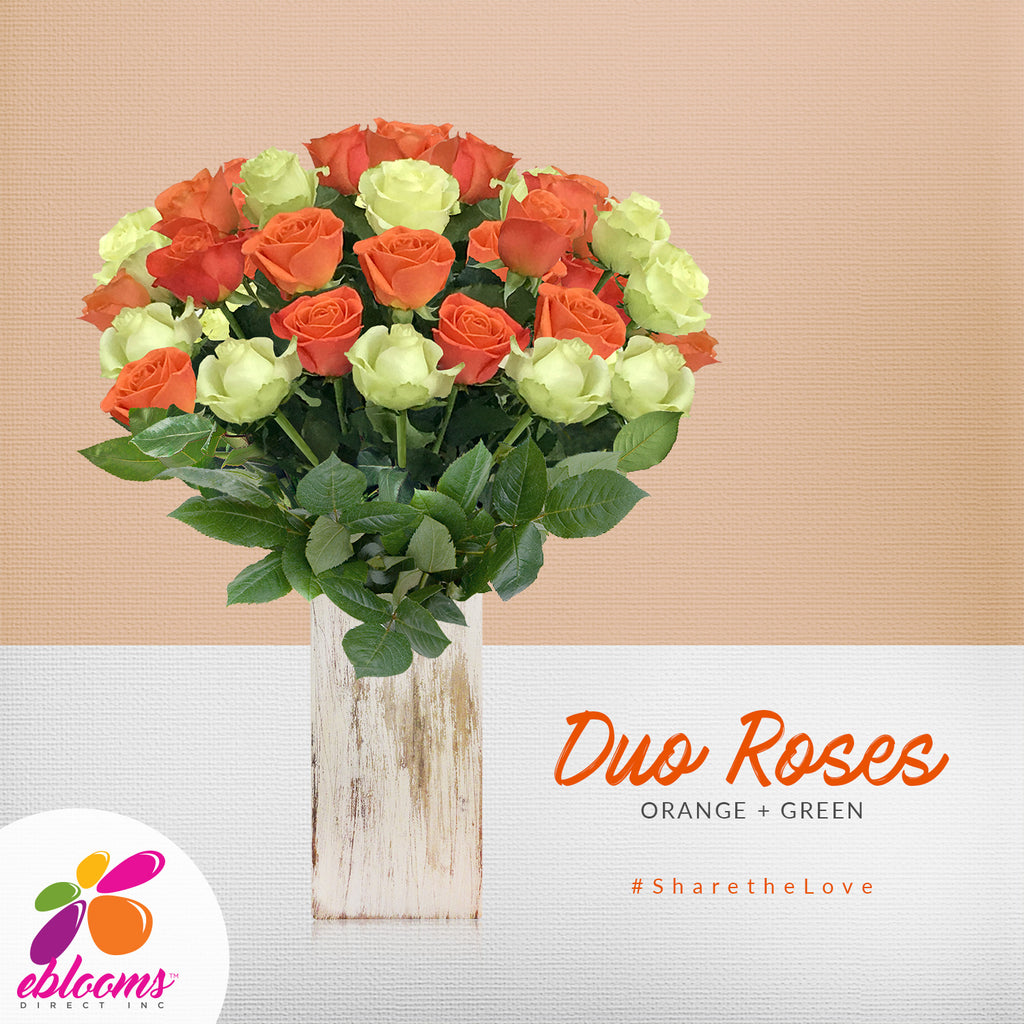 Green and orange roses the best flower arrangement centerpieces bouquets to order online for any ocassion weddings, or event planners and valentine's day