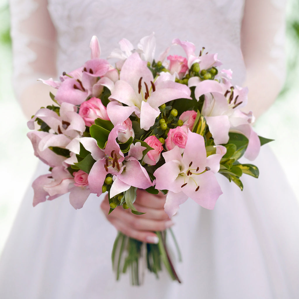 30 stems Mixed bouquet 50cm Simple Me! - Light Pink - Pack 5- EbloomsDirect
