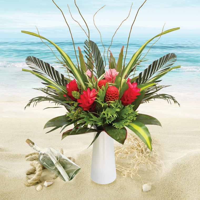 Message in a Bottle Tropical Bouquet - EbloomsDirect