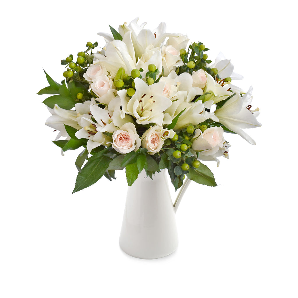 White wedding centerpieces - Graceful Elegance - Pack 5 - EbloomsDirect