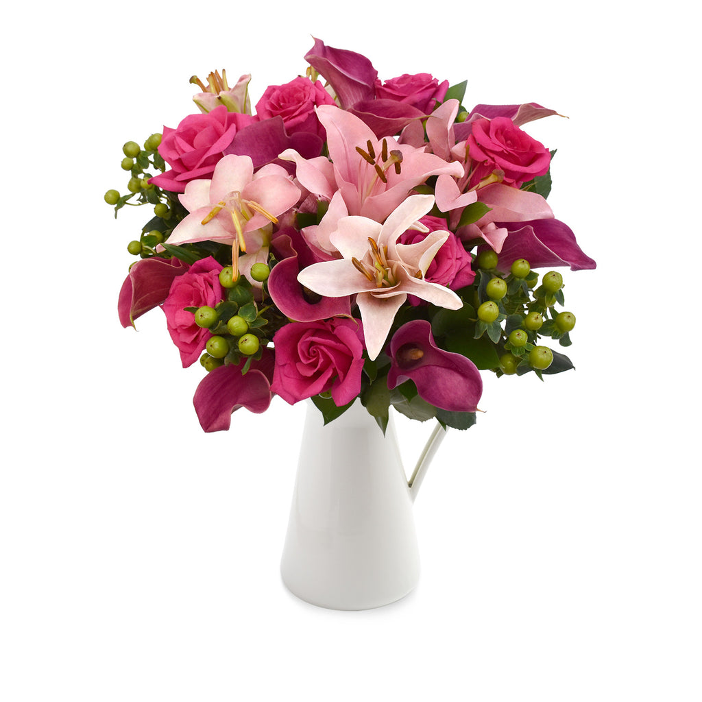 30 stems Mixed bouquet 50cm Royal Affair - Hot Pink/Light Pink - Pack 5- EbloomsDirect
