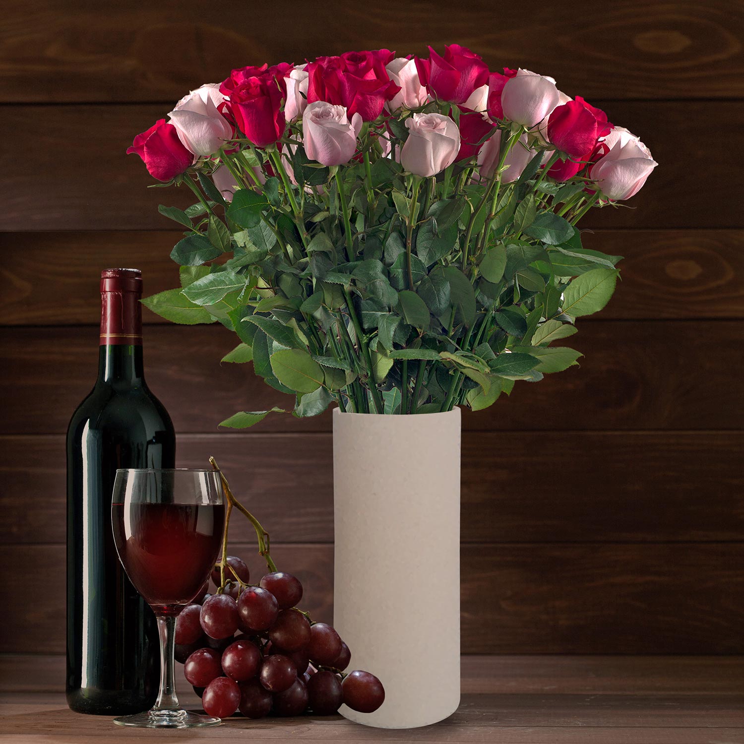 Hot Pink and Light pink roses the best flower arrangement centerpieces bouquets to order online for any ocassion weddings, or event planners
